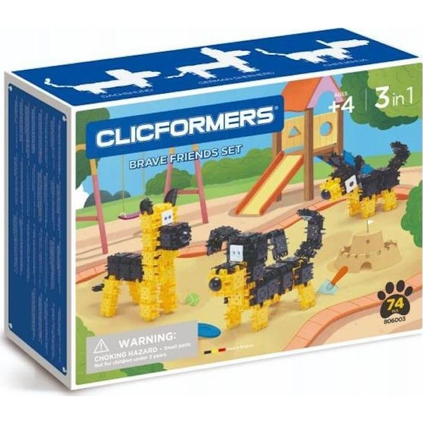  Clics Klocki CLICFORMERS Black and yellow friends 74el (806003)
