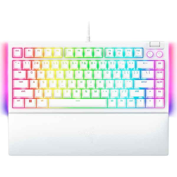 Razer | White | Blackwidow V4 75% | Gaming Keyboard | Us | Wired | Mechanical Switches