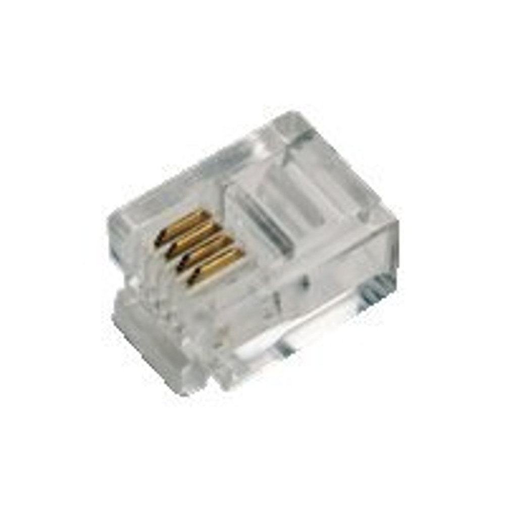 LogiLink RJ11 Elemes csatlakozódugasz, árnyékolatlan 100db (MP0018)