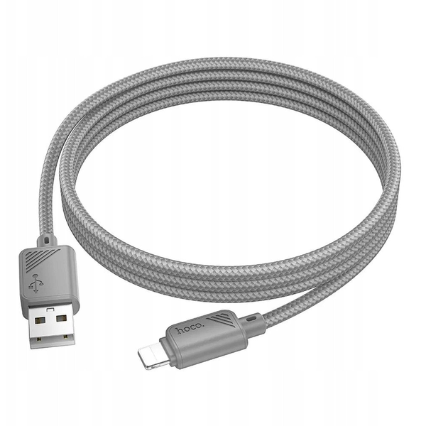Kabel Hoco USB - Apple Lightning 1 m šedý