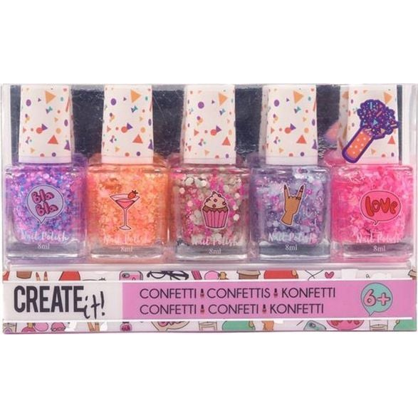 Canenco Create It! Körömlakk 5 Db-os Szett, Konfetti - Canenco (6084495)