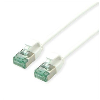 Digitus ROLINE RM U/FTP DataCenter Patch Cord Cat.6A (Class EA), wąski, biały, 0,3 m