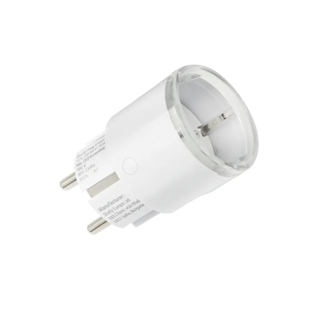 Shelly Plug S (Gen3) Wi-Fi + Bluetooth okoskonnektor fehér (PLUSSW-R3) (PLUSSW-R3)