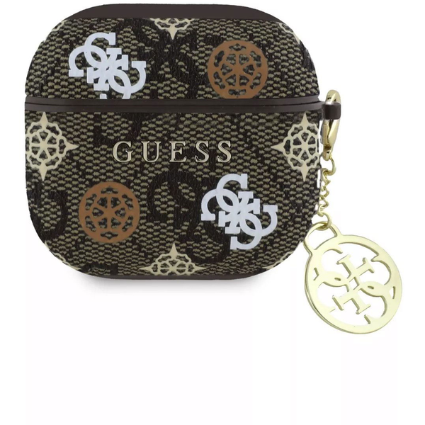 Guess PU 4G Peony Charm AirPods 4 tok - Brown