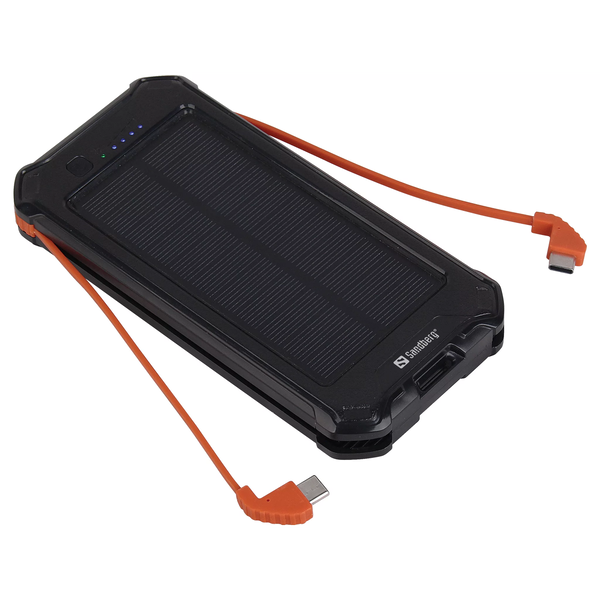 Sandberg 3в1 слънчева батерия 10000mAh черна