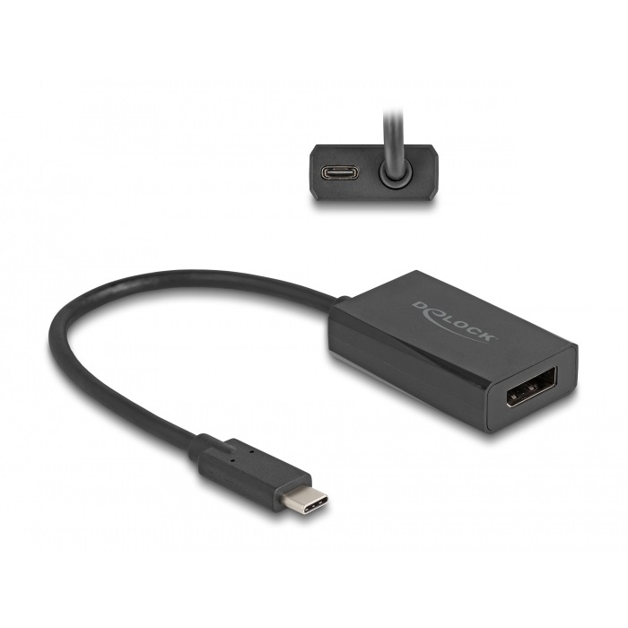 Delock DisplayPort anya - USB Type-C apa adapter 150mm - Fekete (61059)