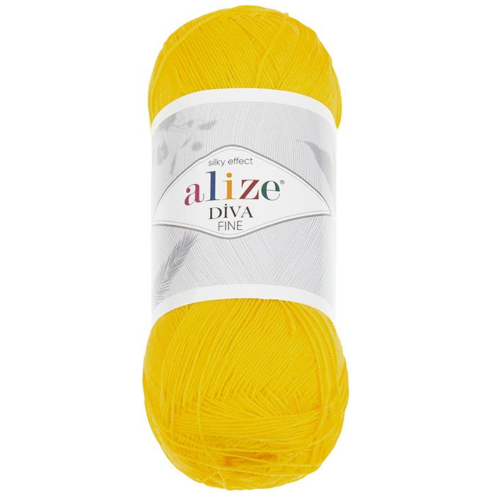 Vlnika Diva Fine 100 g - 110 sárga (11701)