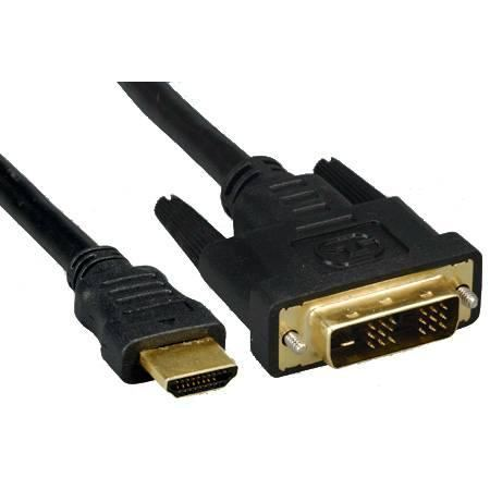 Cablu monitor de conectare HDMI-DVI, 5 m, Negru