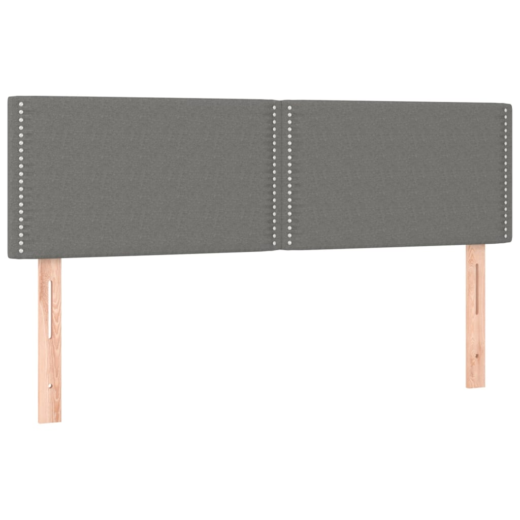 2 db sötétszürke szövet fejtámla 72 x 5 x 78/88 cm (345925)