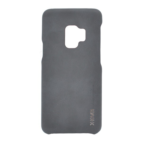 X-LEVEL műanyag telefonvédő (bőr hatású hátlap) FEKETE [Samsung Galaxy S9 (SM-G960)] (5996457822133)