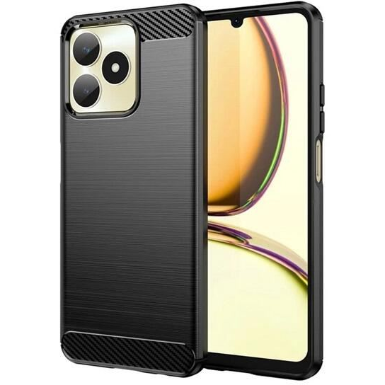 Gigapack Realme Note 50 szálcsiszolt, karbon mintás tok fekete (GP-157262) (GP-157262)