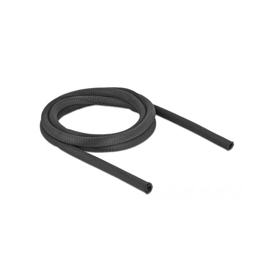Delock Szőtt önzáródó karmantyú 2 m x 13 mm-es, fekete (19171)