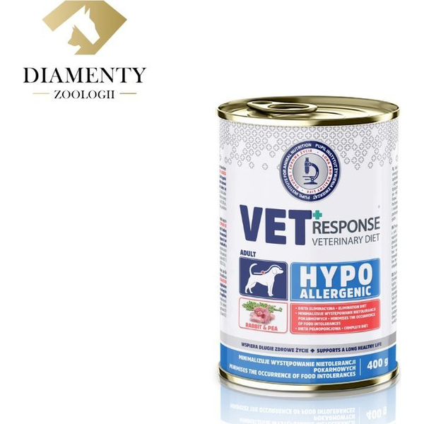 Vet Response Karma mokra dla psa VET RESPONSE HYPOALLERGENIC królik 400 g