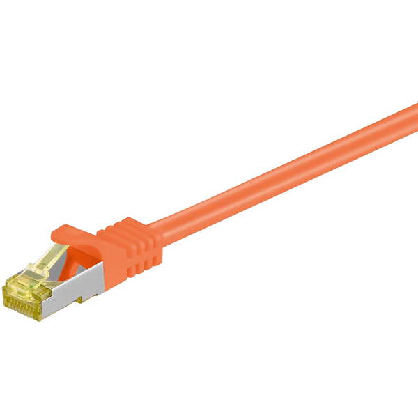Goobay S/FTP CAT6a Patch kábel 15m - Narancssárga