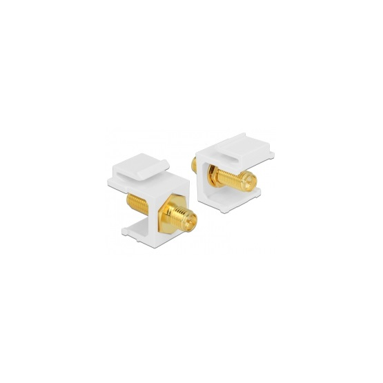 Keystone Modul RP-SMA Buchse > RP-SMA Buchse weiß