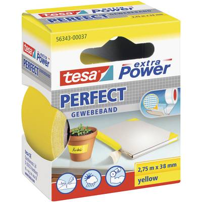 Szövetbetétes ragasztószalag, sárga, 2,75 m x 38 mm, tesa® extra Power (56343-37-2)