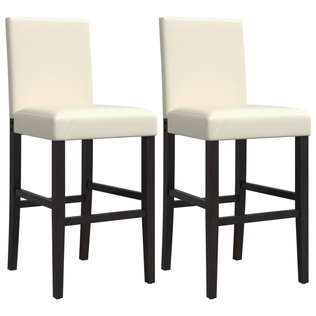 2 db tömör gumifa és műbőr bárszék (4006185)