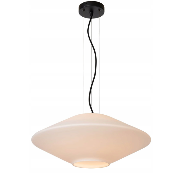 Lucide Trevor 25414/50/61 lampa wisząca zwis 1x60W E27 biała/czarna
