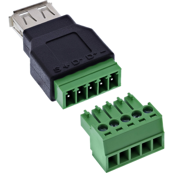 InLine 92504B cabluri conectoare Negru, Verde