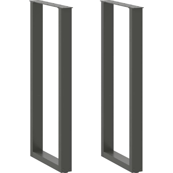 2 db antracit acél dohányzóasztal lábak U-alakú 50x(110-111) cm