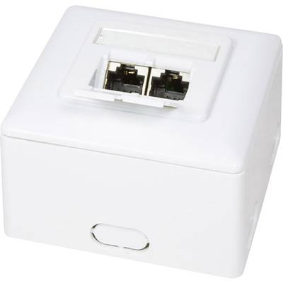 Nástěnná zásuvka 2xRJ45 LogiLink NP0039A kat.6