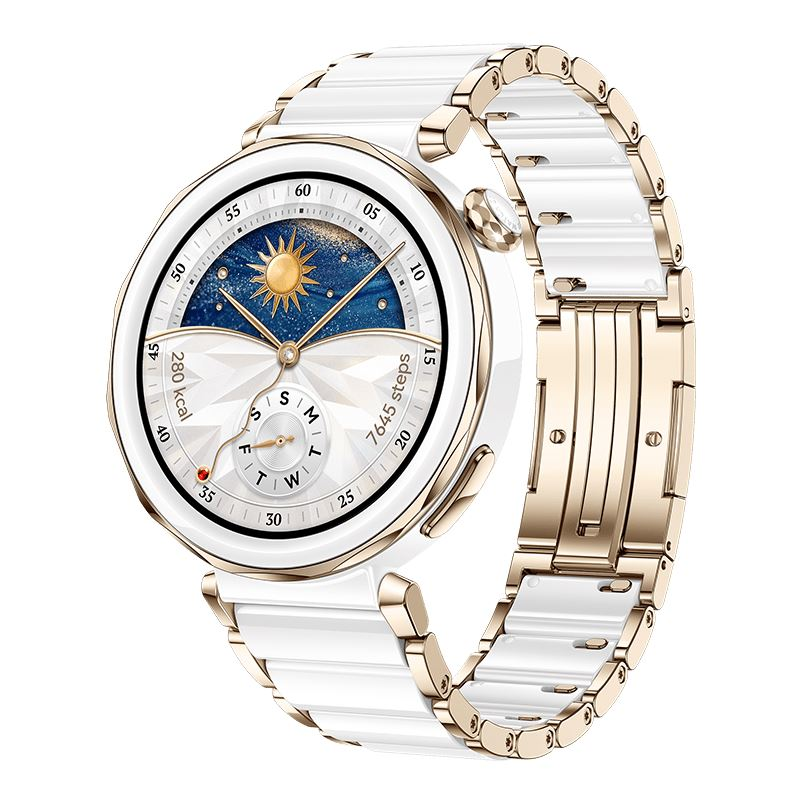 Huawei Watch GT 5 Pro 42mm okosóra fehér kerámia szíjjal (55020DRC)