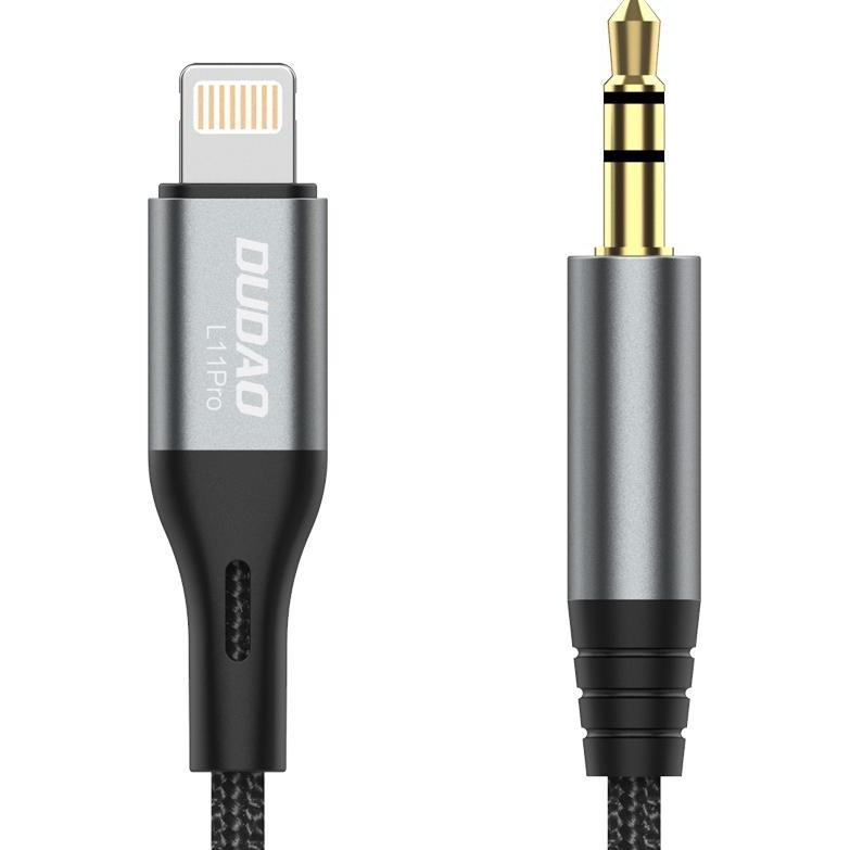 Dudao Audio Kábel Lightning - Mini Jack 3.5mm Szürke - L11PRO (DDA224)