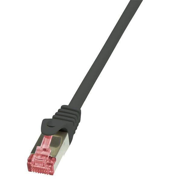Кабел S/FTP LOGILINK Cat6, LSZH, Мед, 1 м, Черен, AWG27, Двойно екраниран CQ2033S