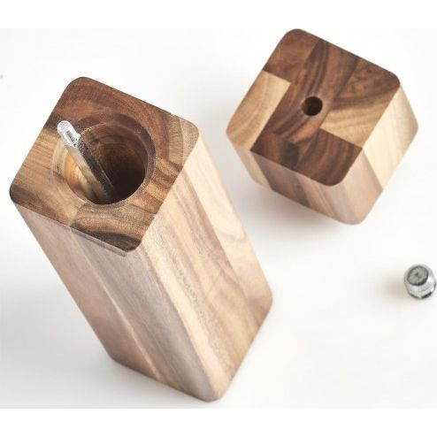 Młynek do przypraw Zeller Młynek do soli / pieprzu, akacja, 5 x 5 x 21,3 cm