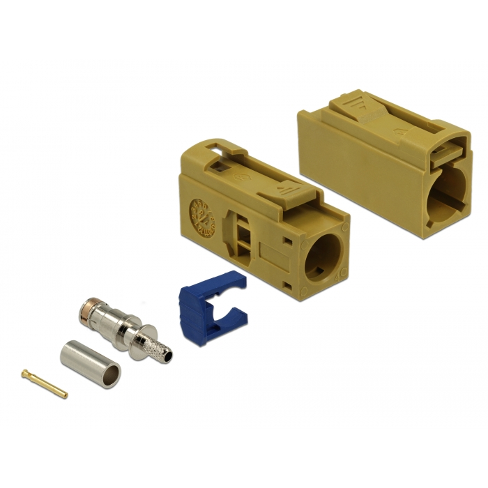 Delock FAKRA K 25 mm (hosszú) anya a krimpeléshez (89694) (89694)