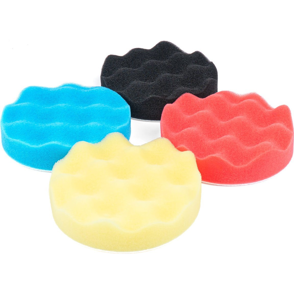AMiO Zestaw do polerowania gąbki polerskie na rzep 4 szt. 125 mm amio-03710
