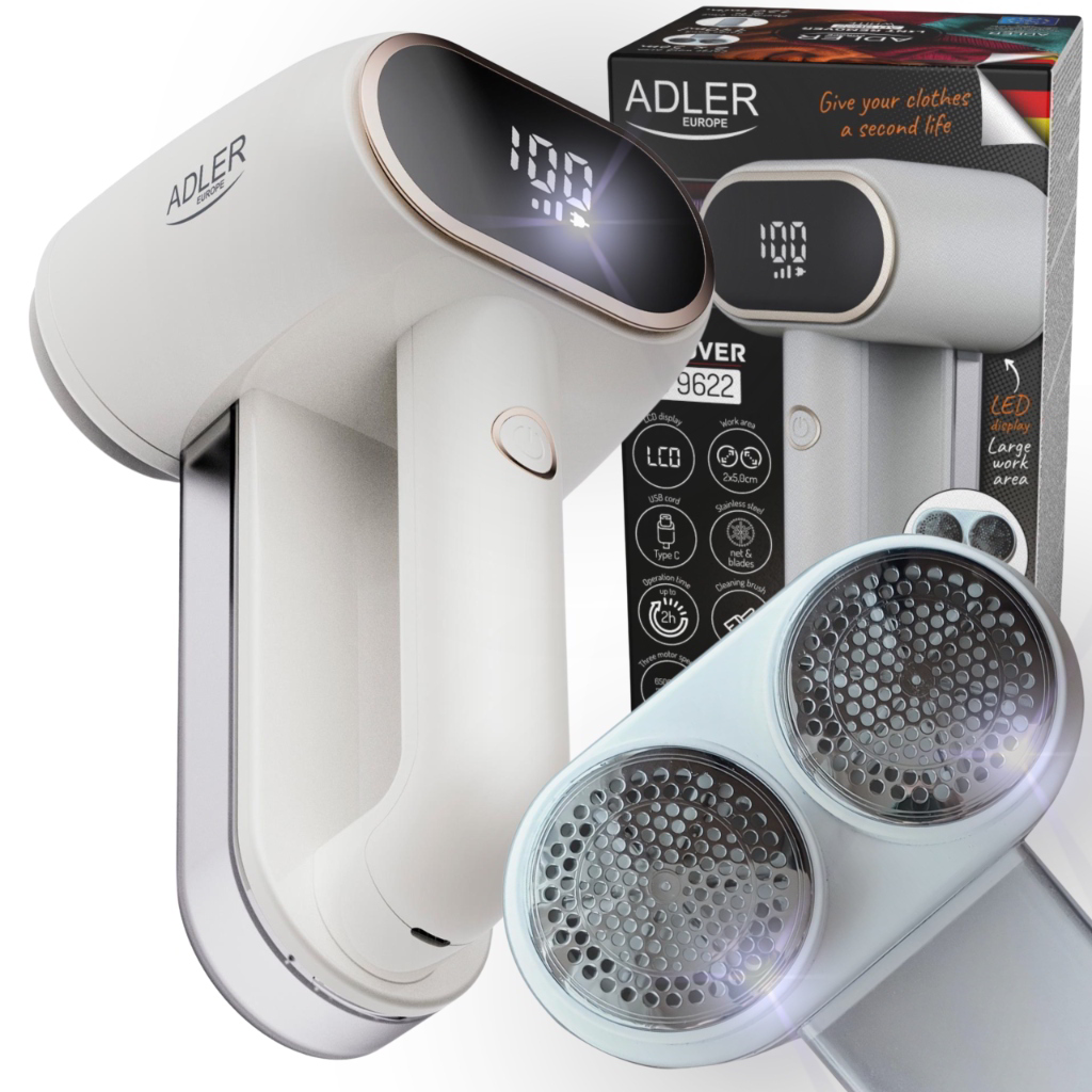 Adler AD 9622W Akkus boholytalanító textilborotva - Fehér (AD 9622W)