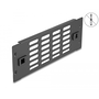 Delock 10  hálózati kabinet panel szellőző nyílásokkal eszköz nélkül beszerelhető 2U fekete (66986)