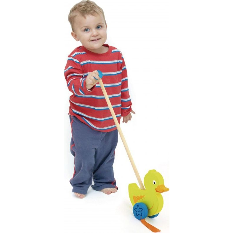 Дървено пате за бутане - Viga Toys — 50961