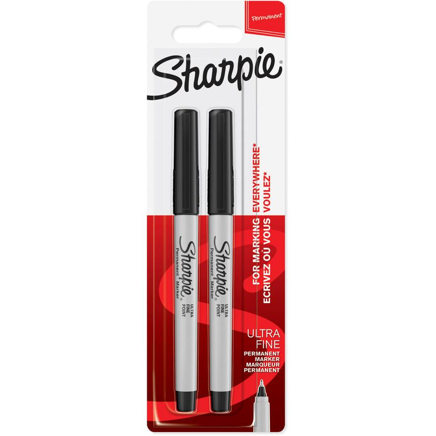 Sharpie Marker Ultra Fine Extra Fein schwarz, 2er Blister (1985878) (1985878)