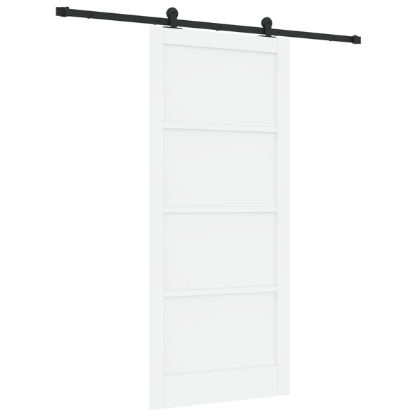 Ușa glisantă cu set accesorii Alb 93x211 cm Lemn rezistent din pin