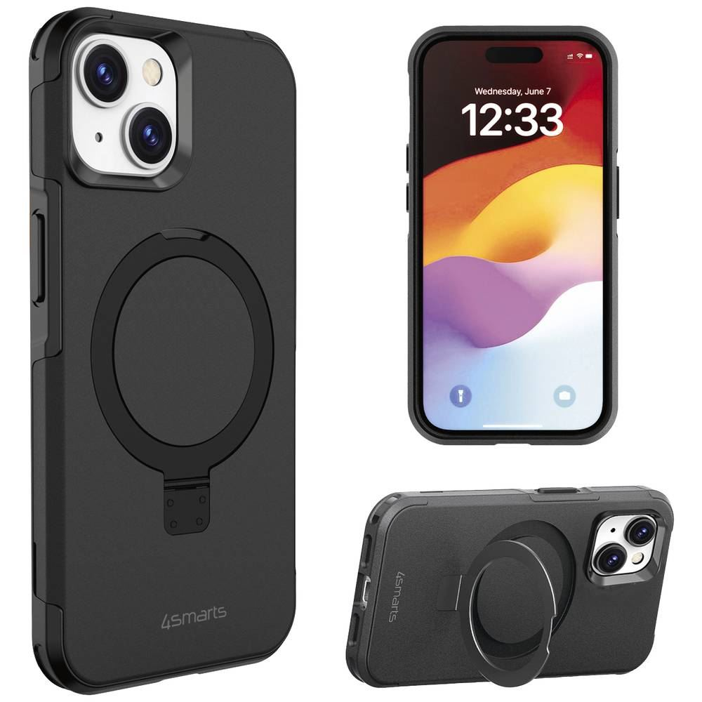 4Smarts defend case magic stand Apple iPhone 15 Plus hátlap fekete (540586) (4s540586)