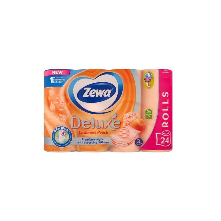 Zewa Deluxe Toalettpapír 3 rétegű barack (24 darabos) (40878)