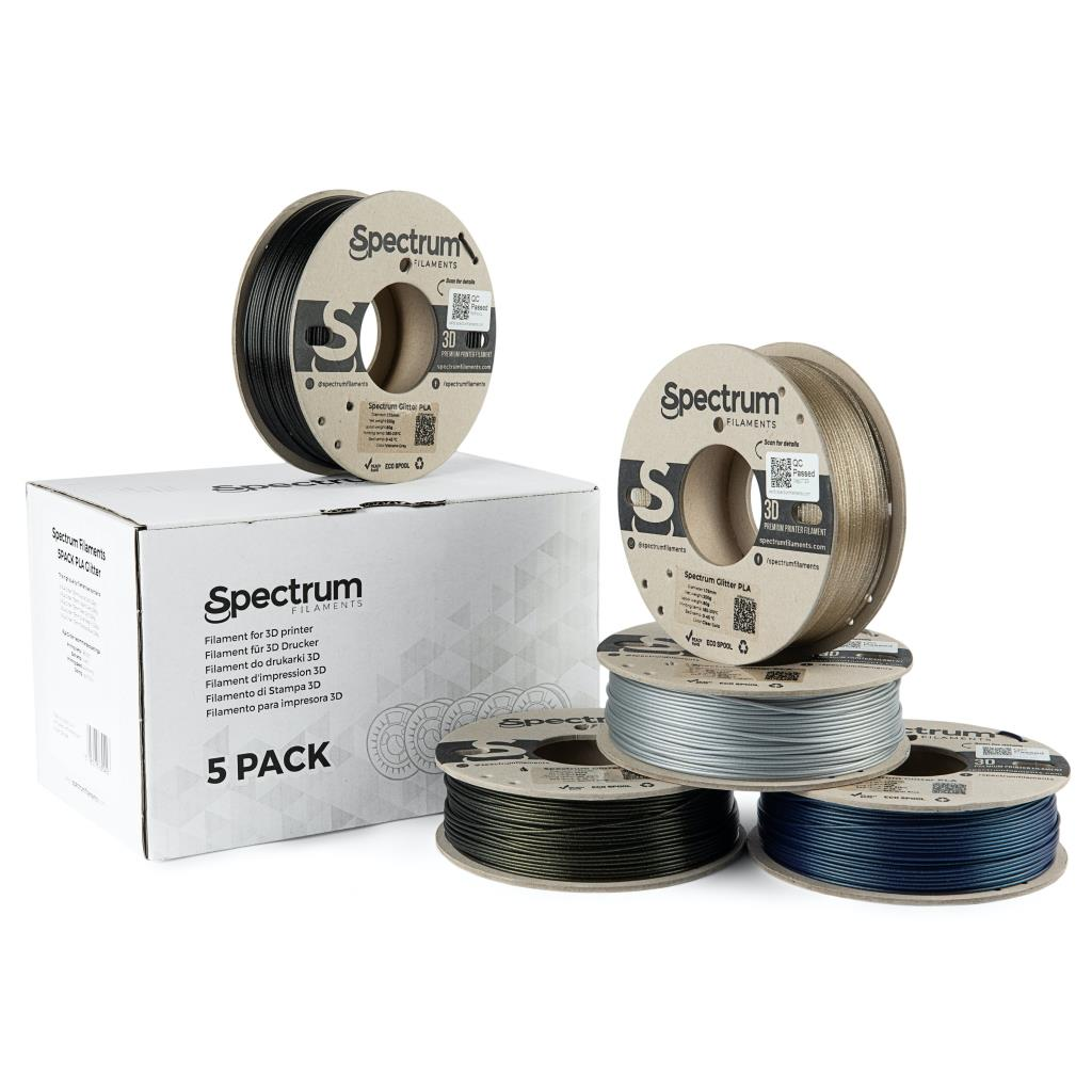 Spectrum PLA Glitter 1,75 mm, 5× 0,25 kg (80753)