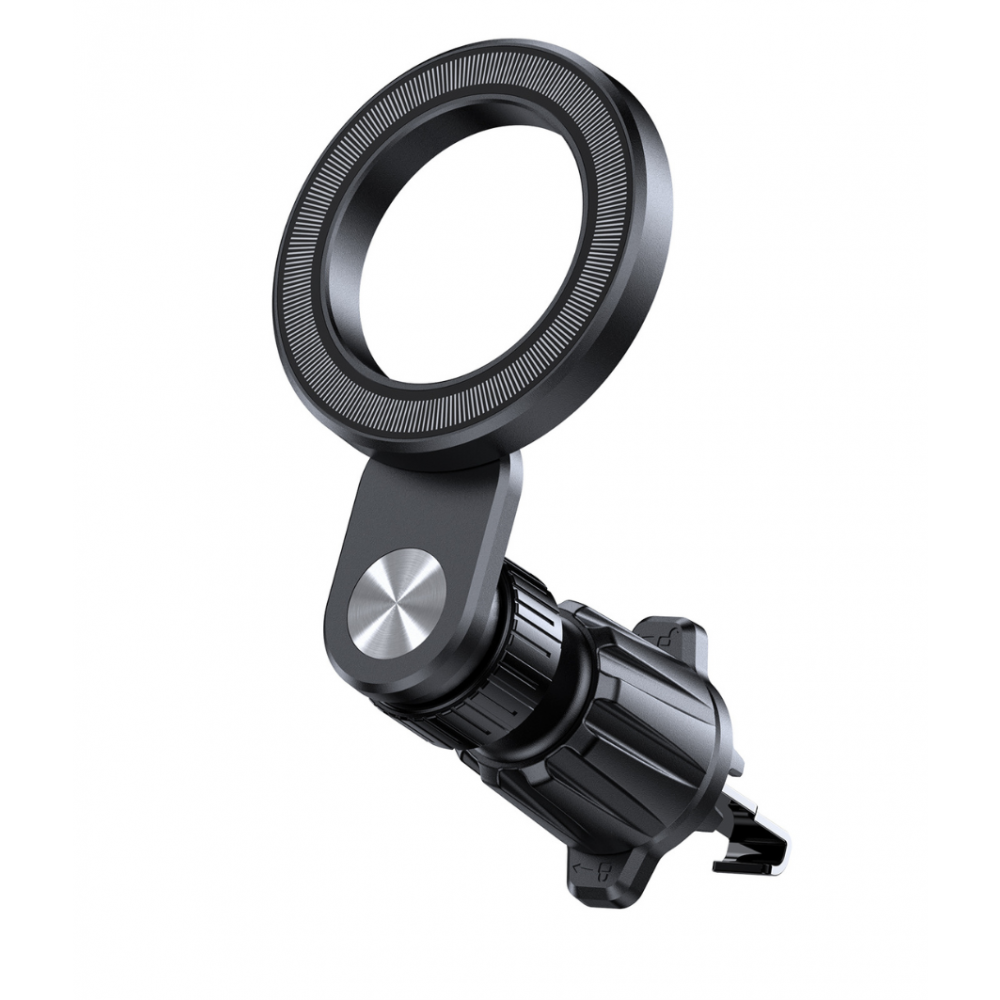 Elforgatható mágneses autós telefontartó szellőzőrácsra, Fekete (CEL-CAR-MAGNET360-BK)