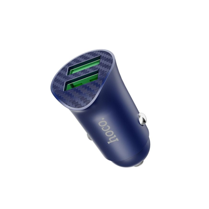 HOCO Z39 2x USB-A Autós töltő - Kék (18W) (57983113126)