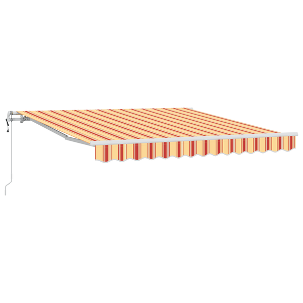Automatikus Behúzható Napernyő Sárga és Narancs 350x250 cm