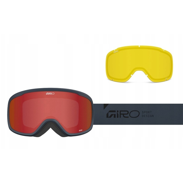 Gogle zimowe GIRO ROAM INDIGO STACKED (OTG) (Cylindrical) (szyba AMBER SCARLET 19-42% S2 + YELLOW 80-99% S0) (NEW 2025/2026)