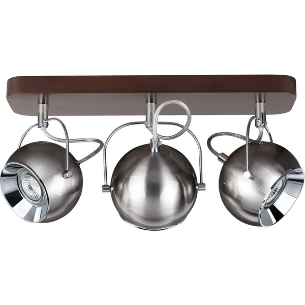 Lampa sufitowa Spotlight Spot natynkowy chrom Spotlight BALL WOOD drewno bukowe 5131376
