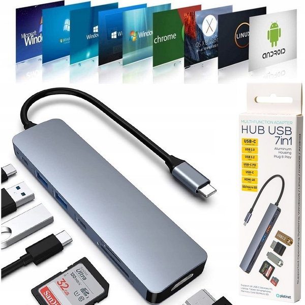 Adapter USB Platinet Platinet adapter Multimedia 7in1 (45985)