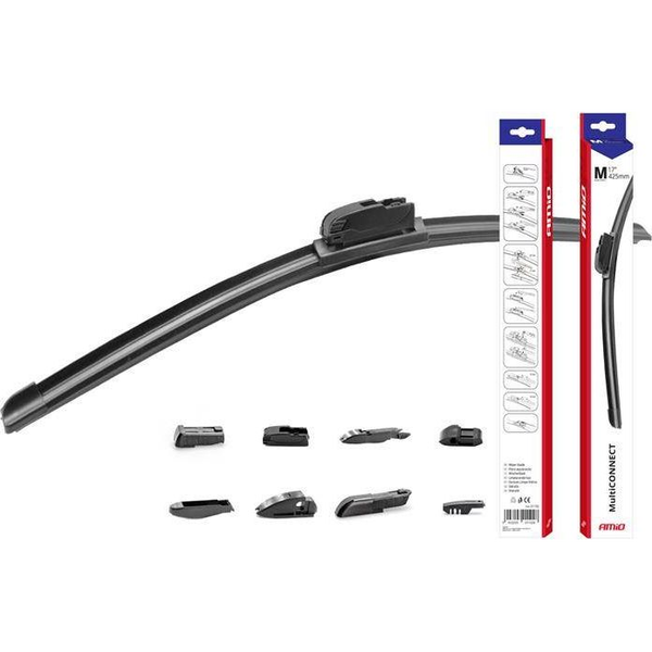  AMiO Wycieraczka samochodowa płaska Multiconnect 16" (400mm) 8 adapterów