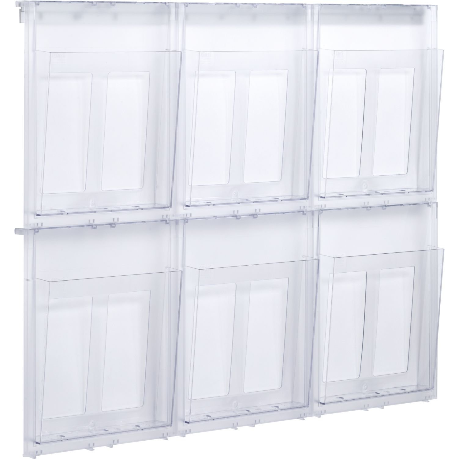 Helit Placativ A4 6 rekeszes fali prospektustartó - Átlátszó (H6812002)