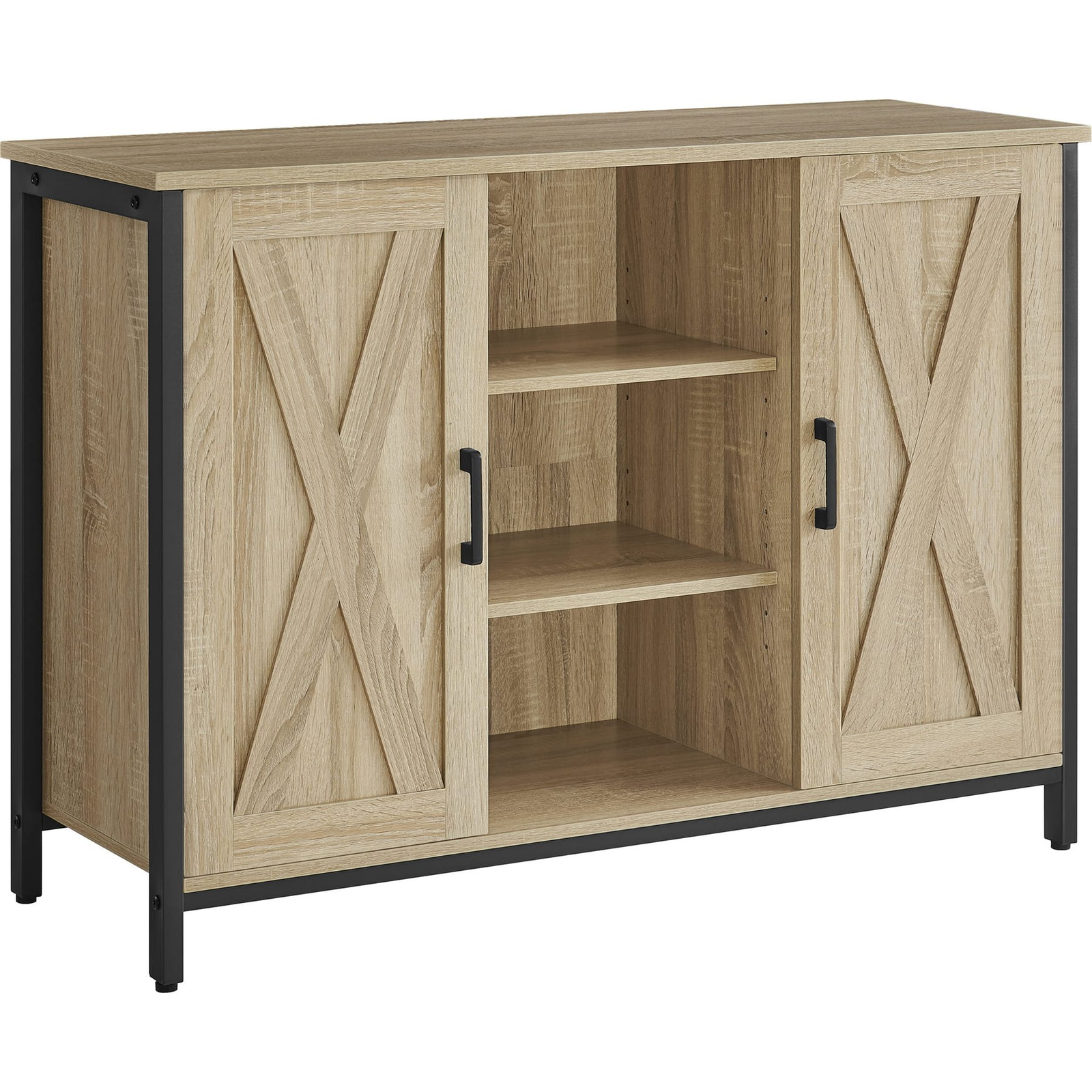 Leobert Szekrény Állítható Polcokkal és Lábakkal, Sonoma Tölgyfa (model_2826_1)