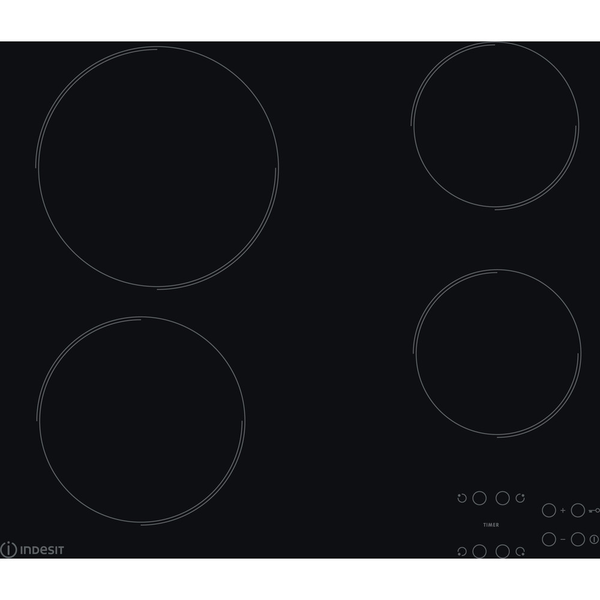 Indesit AAR 160 C Fekete Beépített 58 cm Kerámia 4 zóna