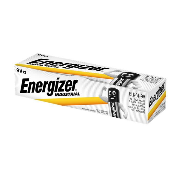 Комплект от 12 алкални батерии Energizer Industrial LR22 или 6LR61 9V 500mAh